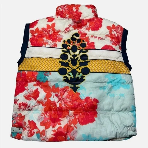 NWT New Free People In A Bubble Printed Puffer Sport Floral Vest Size Large - Picture 6 of 7